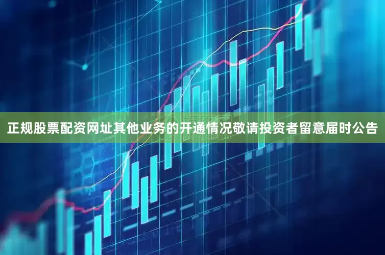 正规股票配资网址其他业务的开通情况敬请投资者留意届时公告